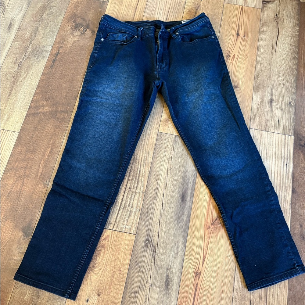 JACKSON Men's Straight Stretch Jeans - Dark Blue